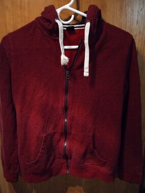 Women’s Burgundy Full-Zip Hoodie Cardigan - Cozy Everyday Layer